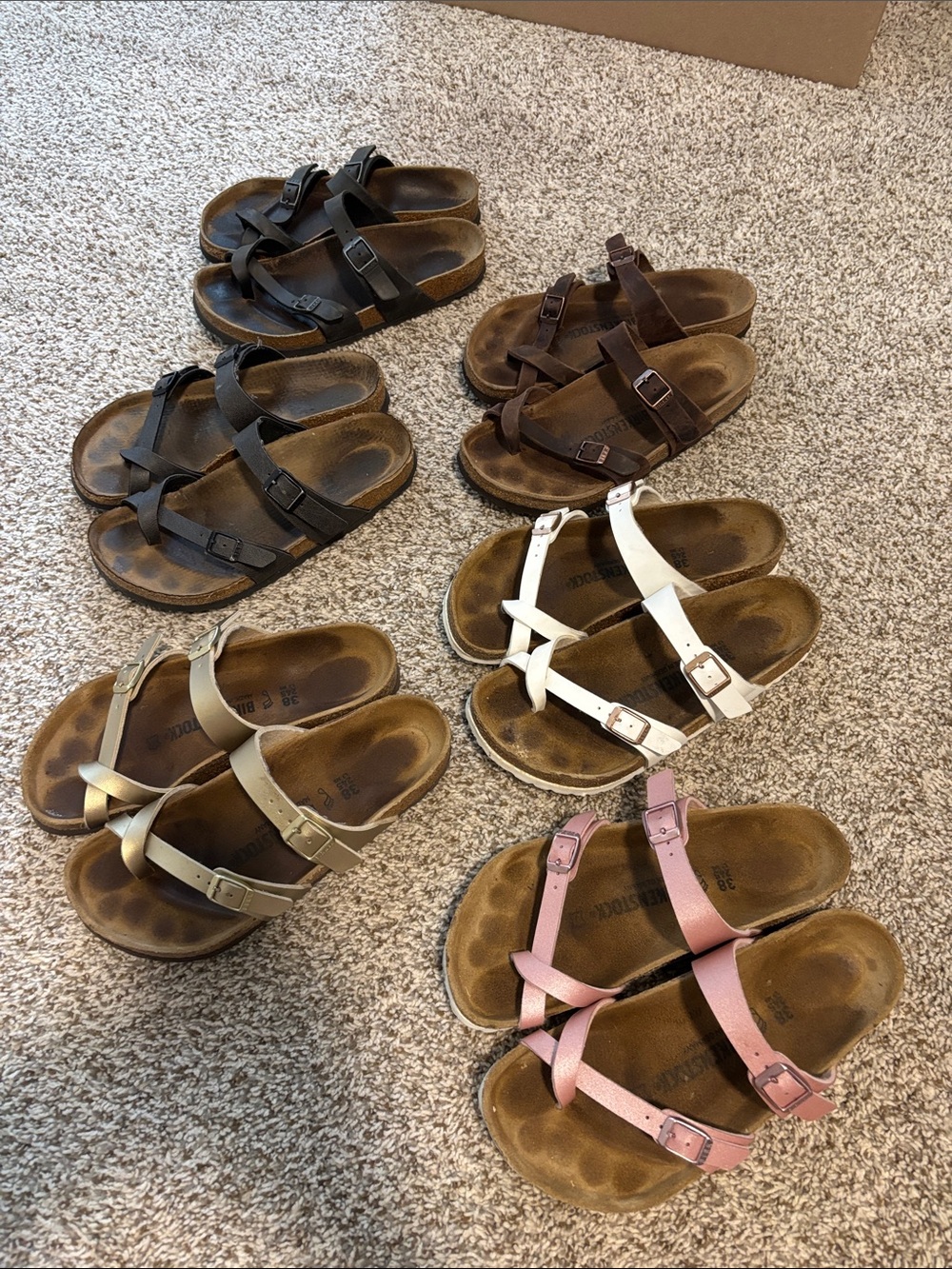 Birkenstock Womens Madrid Sandals in Black, Brown, Green, White, Gold & Pink